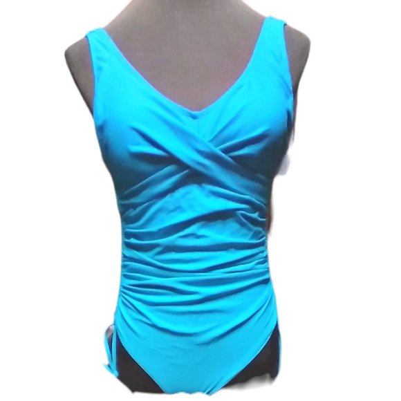 NWT BEACHSISSI Womans Med Twistfront, Drawstring Side  NEW IN BAG w Tags - Picture 4 of 7